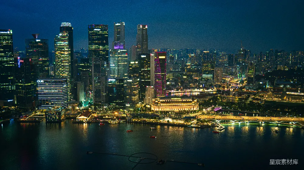 高清摄影 新加坡 夜景 城市 建筑 旅游 新加坡夜景俯瞰
