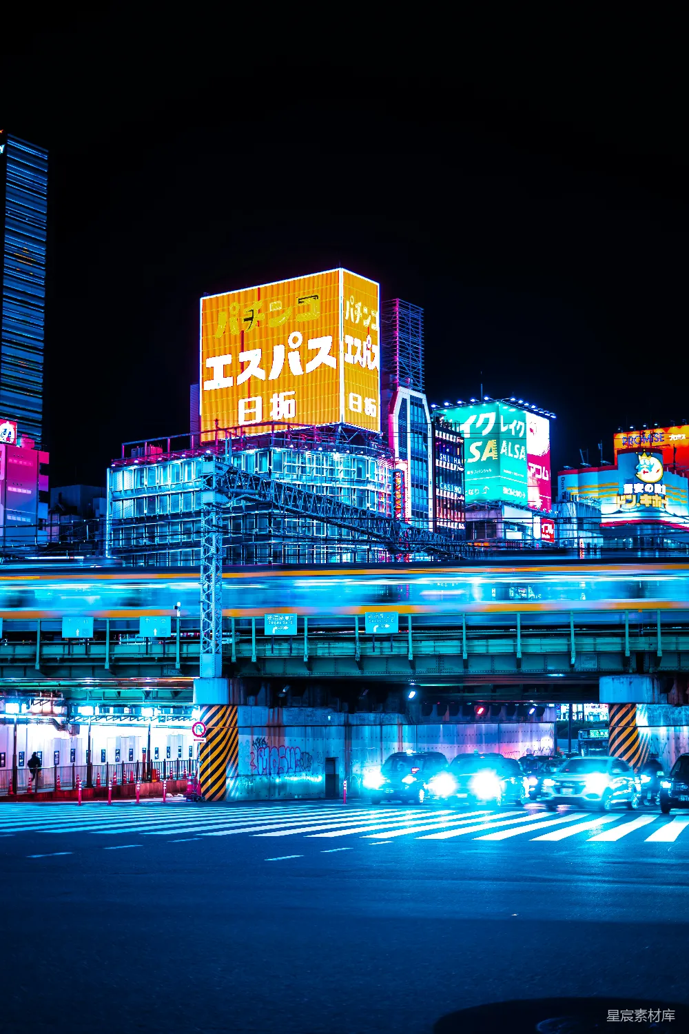 高清摄影 东京 夜景 霓虹灯 城市 城市夜景 霓虹灯下的东京夜景