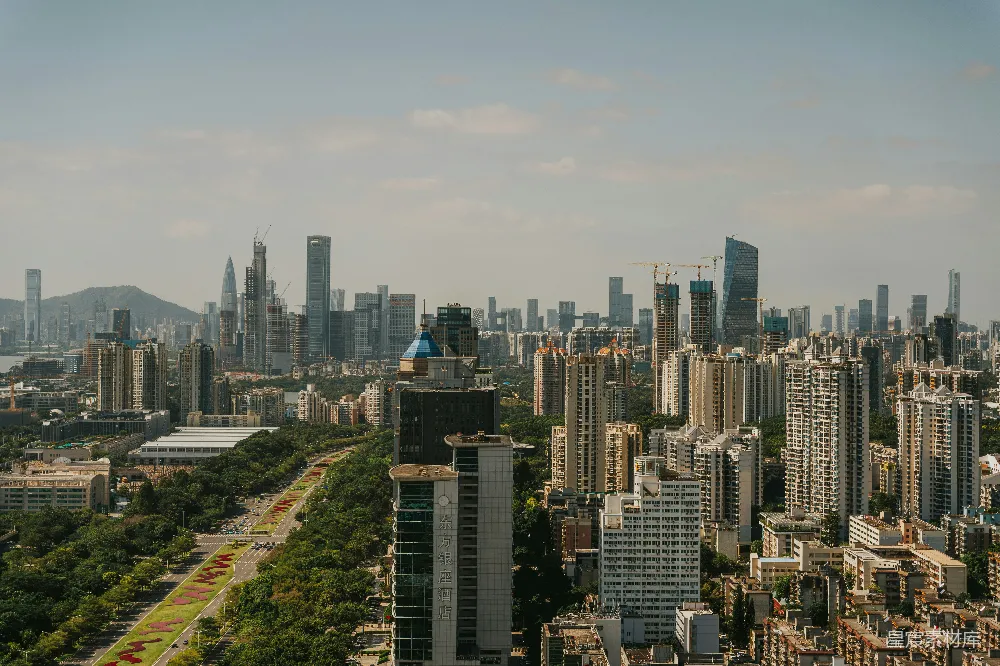 高清摄影 深圳 城市景观 现代建筑 商业中心 都市生活 深圳CBD鸟瞰图