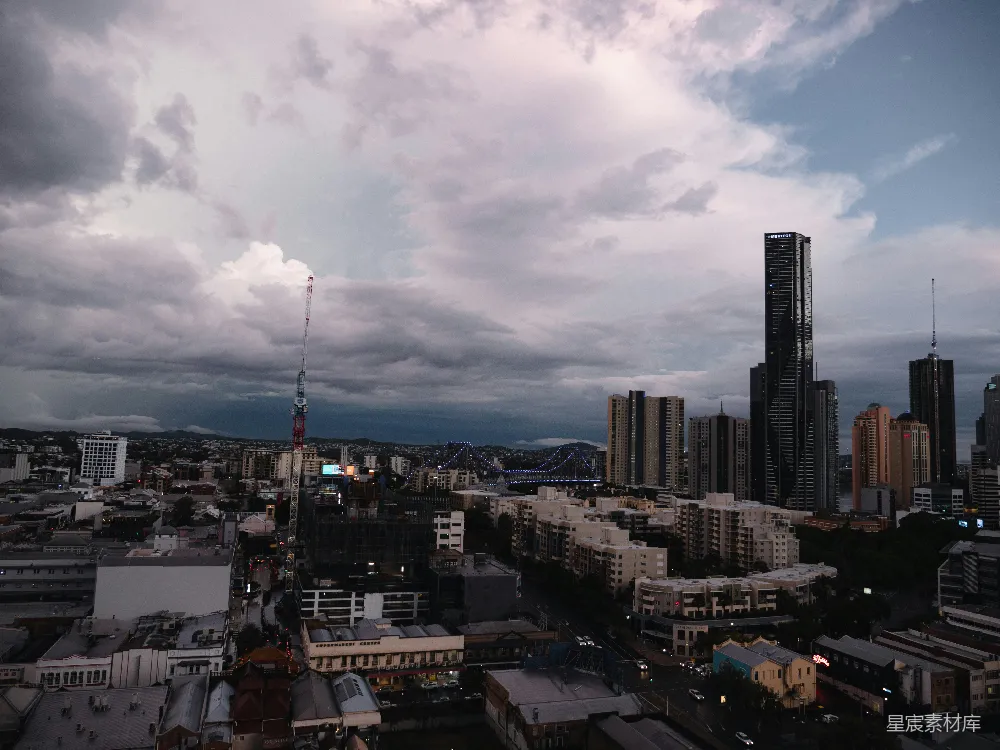 高清摄影 城市 黄昏 桥梁 建筑 都市 黄昏时分的城市全景