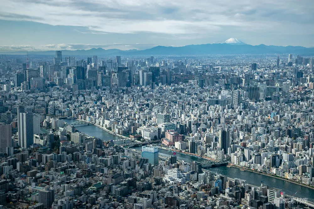 高清摄影 东京 城市风光 自然景观 旅游 都市生活 东京全景与富士山