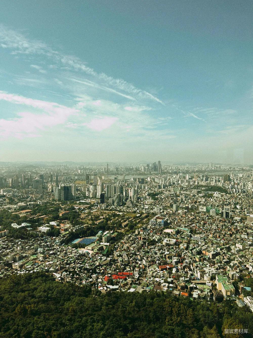 高清摄影 城市 航拍 自然与城市 都市风光 风景 蔚蓝天空下的城市全景