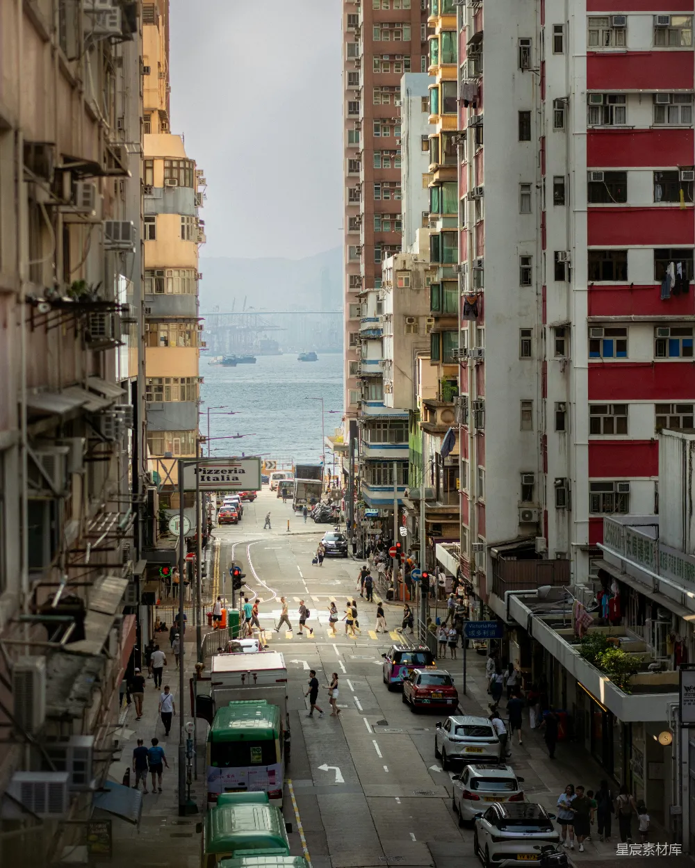 高清摄影 香港 城市风光 维多利亚港 街道 都市生活 香港维多利亚港的街道