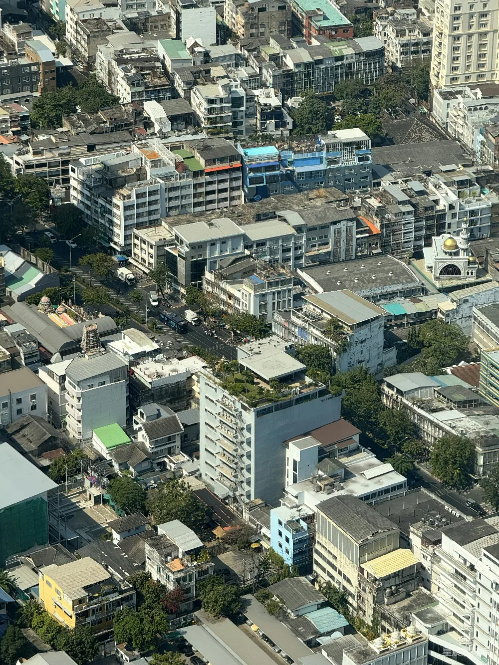 高清摄影 泰国 曼谷 城市景观 空中俯瞰 建筑 泰国曼谷市区鸟瞰