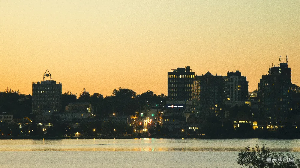 高清摄影 城市景观 日落 城市剪影 城市天际线 城市夜景 日落时的城市剪影