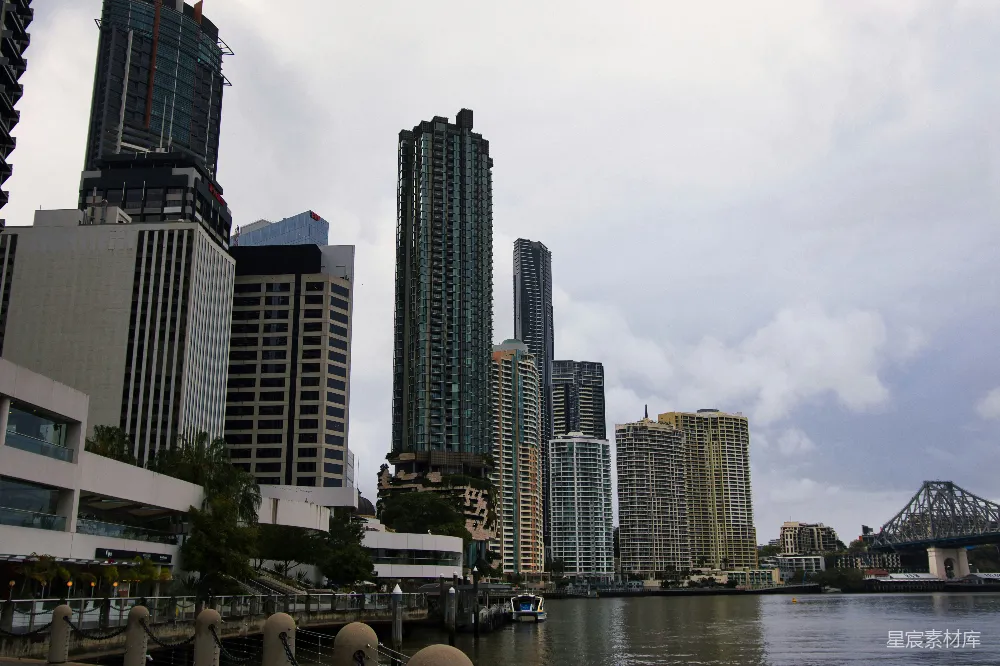 高清摄影 城市景观 建筑群 河流 现代城市 旅游 布里斯班天际线