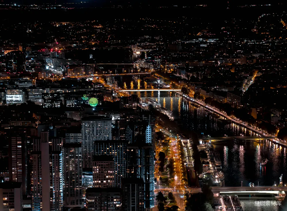 高清摄影 城市 夜景 桥梁 河流 建筑 城市夜景俯瞰
