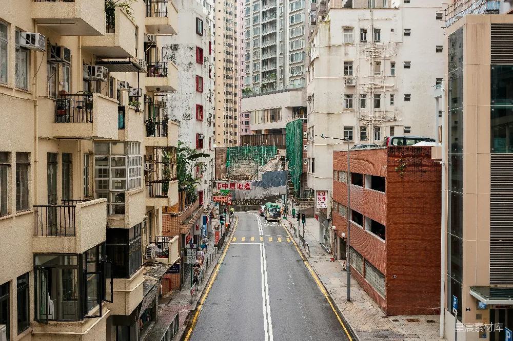 高清摄影 城市 建筑 街道 宁静 香港 香港街道的宁静一角