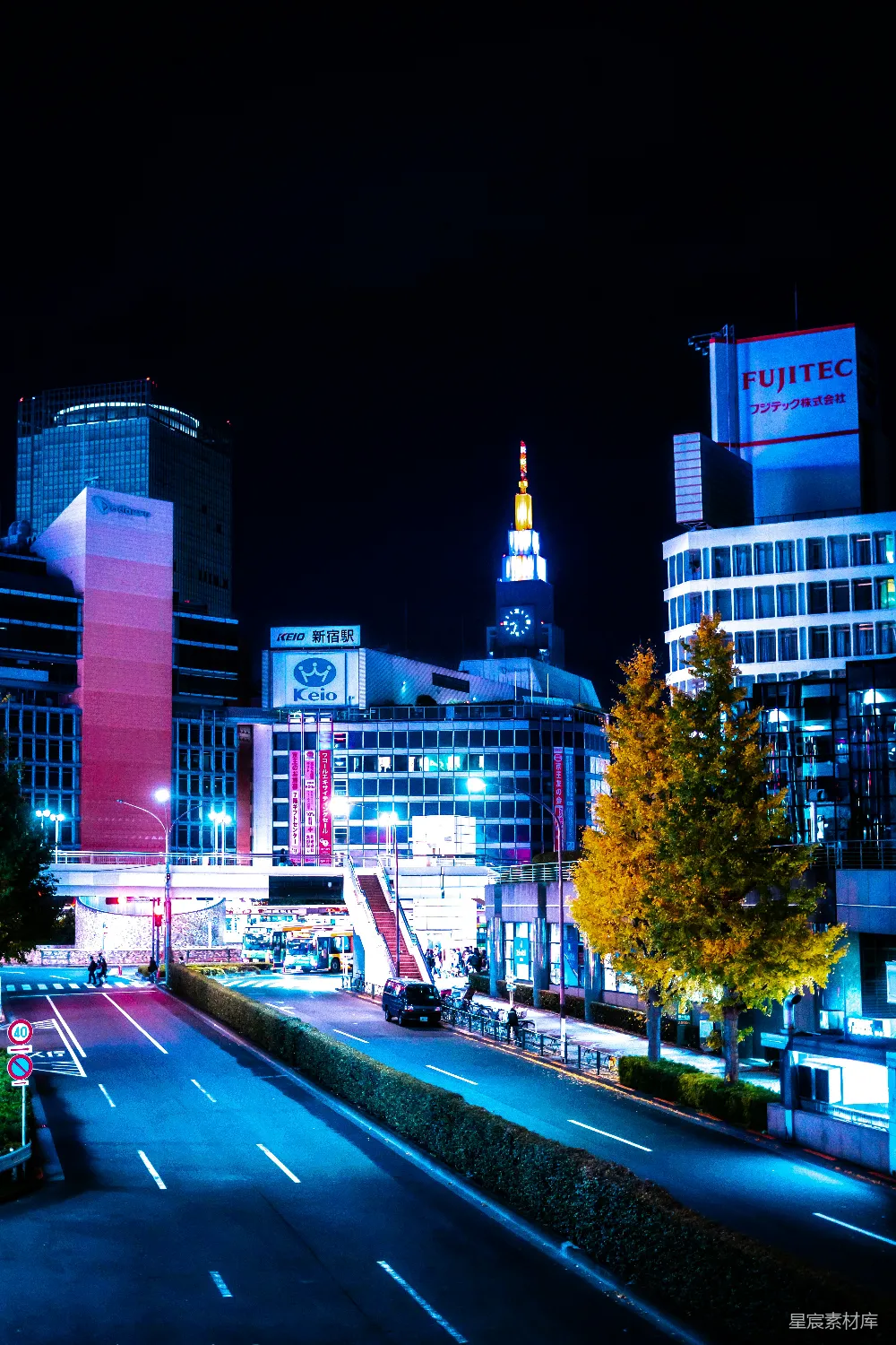 高清摄影 城市夜景 霓虹灯 东京 夜间摄影 都市风光 夜幕下的城市繁华