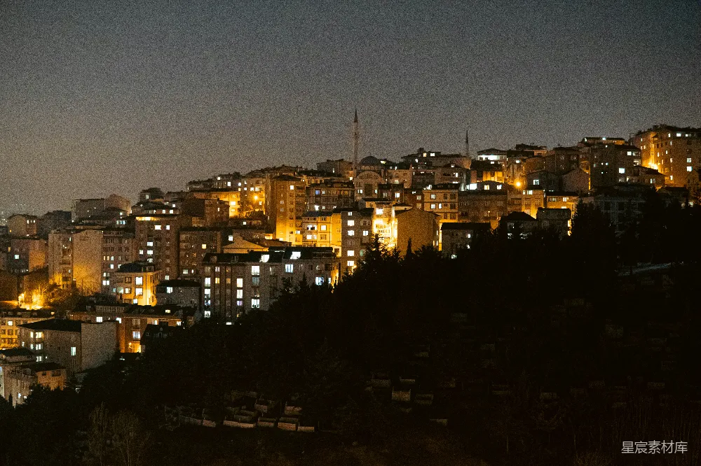 高清摄影 城市 夜景 建筑 灯光 宁静 夜幕下的城市