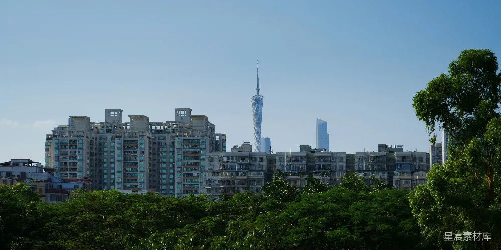 高清摄影 广州 城市景观 建筑 都市 地标 广州塔与城市景观