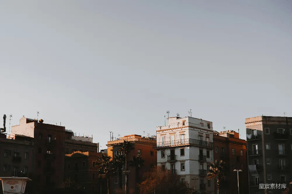 高清摄影 城市 建筑 日落 摄影 都市 夕阳下的城市建筑