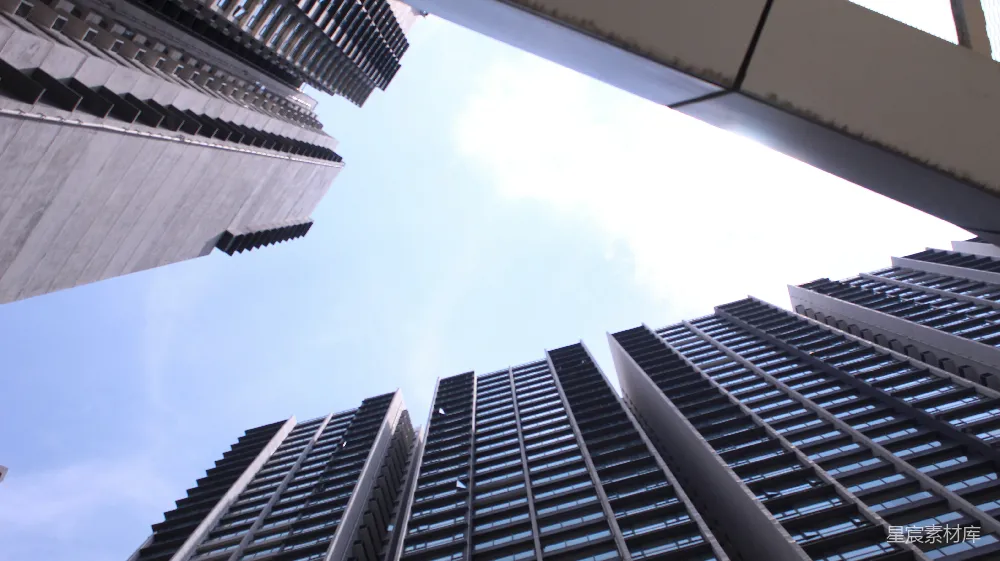 高清摄影 高楼大厦 现代城市 蓝天白云 都市风景 建筑美学 仰望高楼：城市的天空