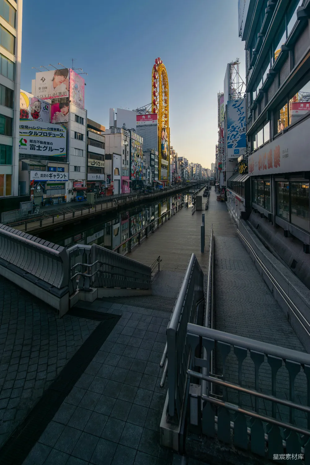 高清摄影 大阪 道顿堀 城市风光 都市生活 休闲 大阪道顿堀的宁静时刻