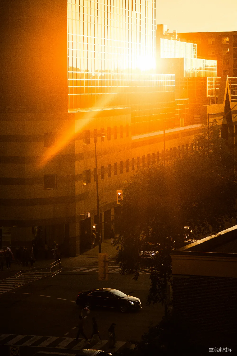 高清摄影 城市 夕阳 建筑 街道 生活 夕阳下的城市街景