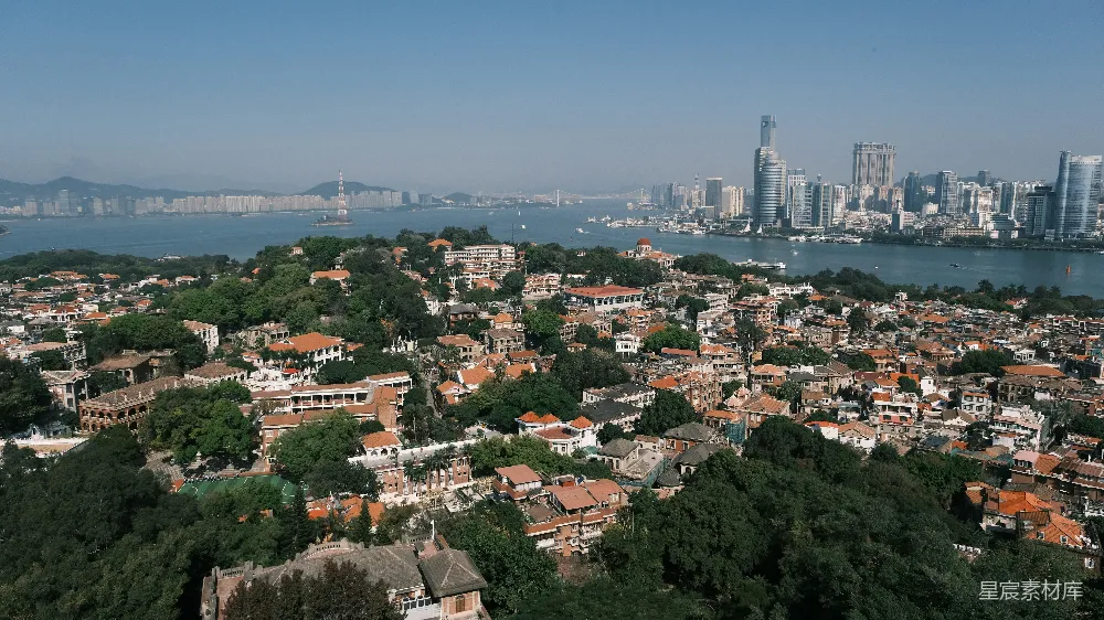 高清摄影 厦门 鼓浪屿 城市风景 海滨城市 历史与现代 厦门鼓浪屿与城市全景