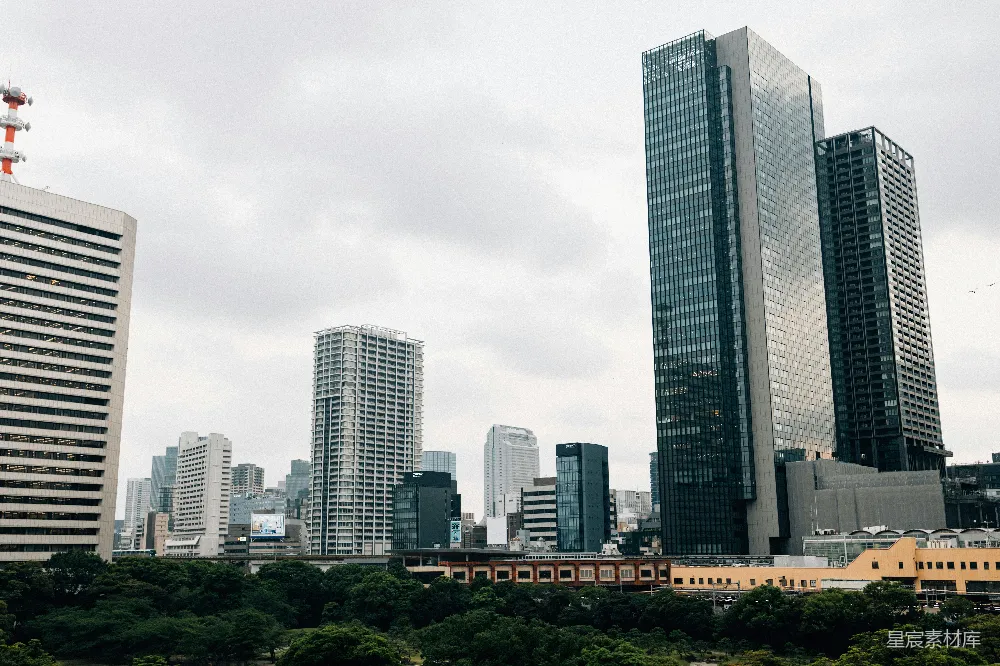 高清摄影 城市 建筑 现代 天际线 公园 都市景观与现代建筑