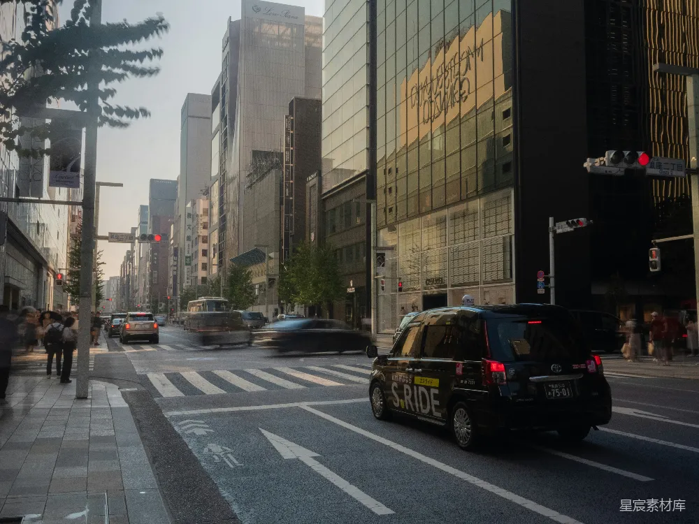 高清摄影 城市 黄昏 繁忙 出租车 现代 都市黄昏的繁忙街道