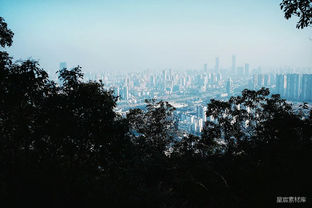 高清摄影 城市景观 自然与城市 都市风光 风景摄影 城市远眺 城市远眺：山林与高楼的对话