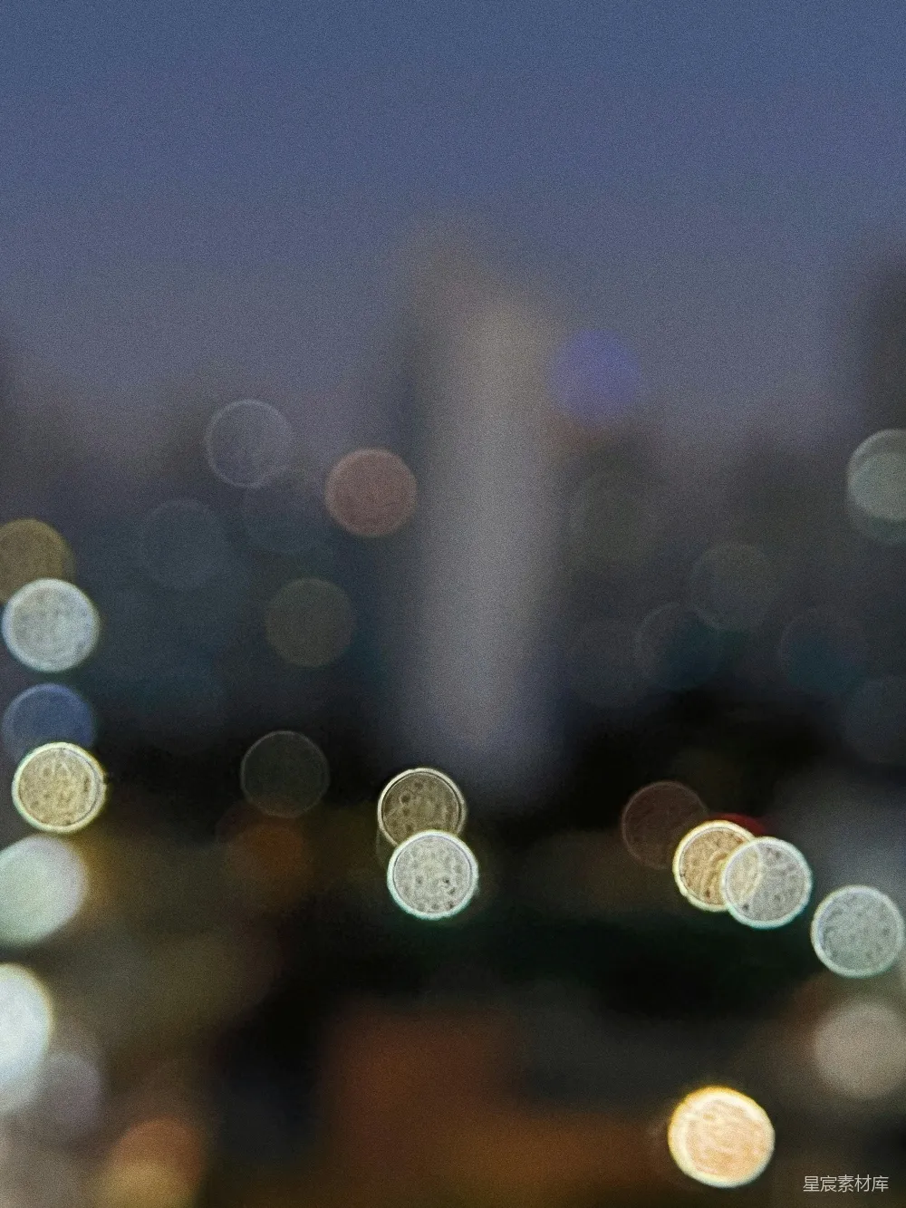 高清摄影 夜景 光斑 朦胧 城市 氛围 夜色中的光斑