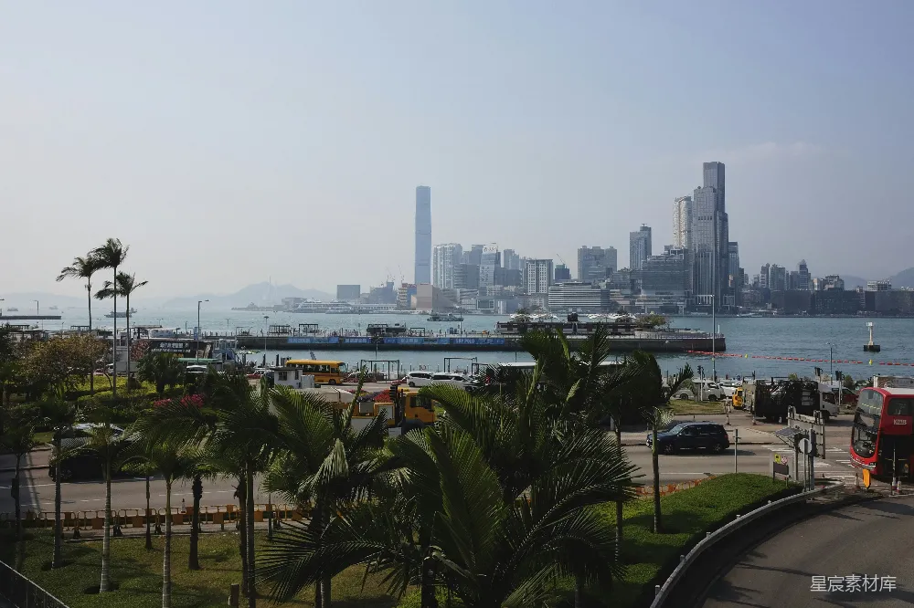 高清摄影 香港 城市景观 维港 现代化 都市 香港维港边的现代城市景观