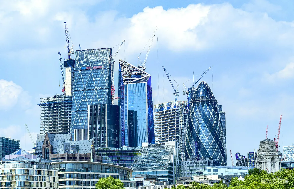 高清摄影 伦敦 金融城 现代建筑 城市天际线 都市风光 伦敦金融城的现代建筑群