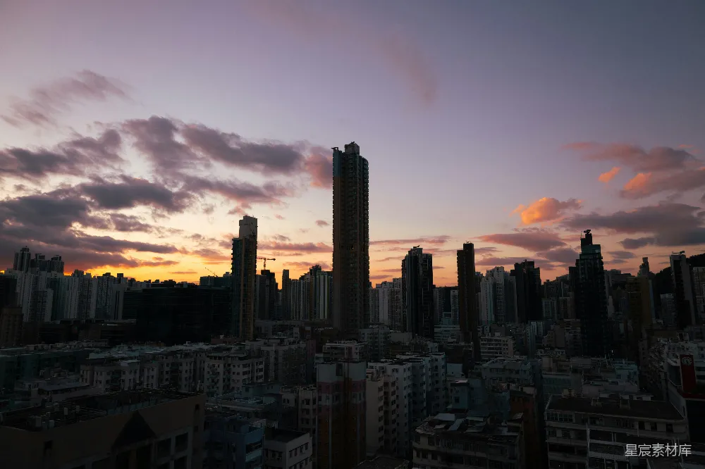 高清摄影 城市 夕阳 建筑 都市 日落 夕阳下的城市剪影