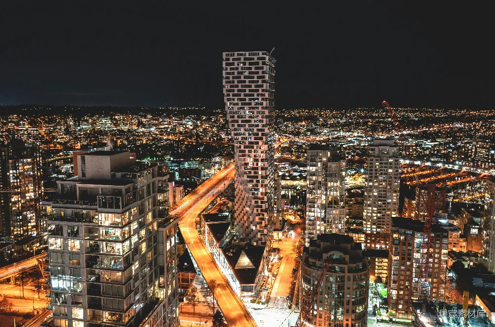 高清摄影 城市夜景 高楼大厦 现代建筑 城市风光 夜间摄影 夜幕下的城市高楼