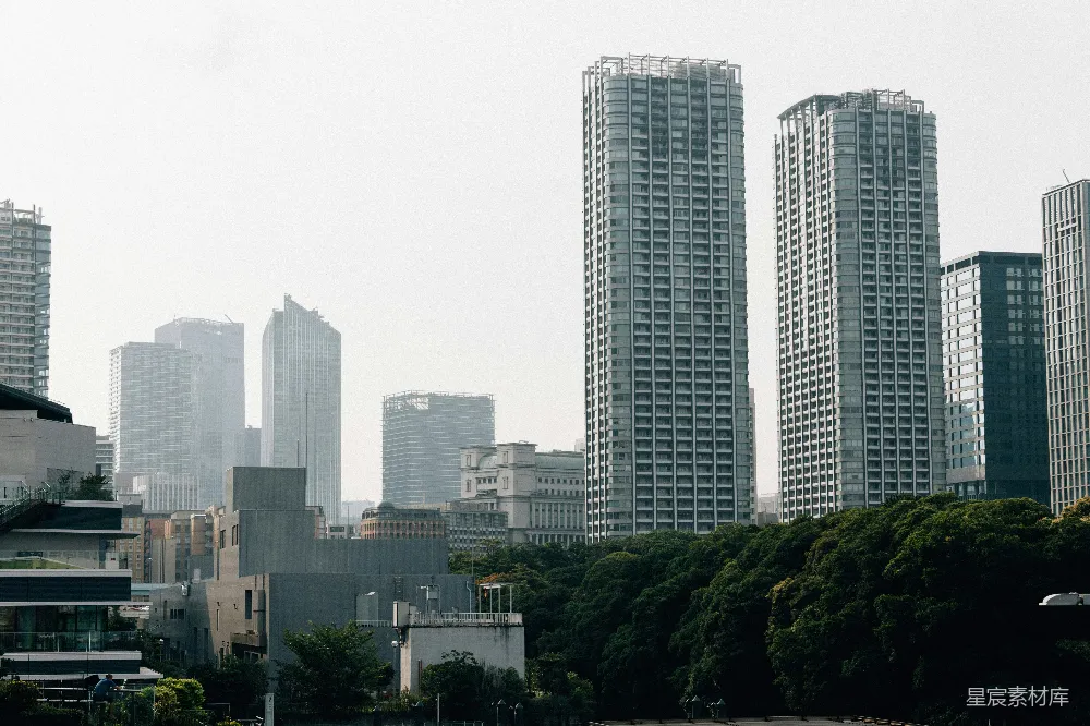高清摄影 城市 建筑 自然 都市景观 绿色 城市天际线与绿色空间