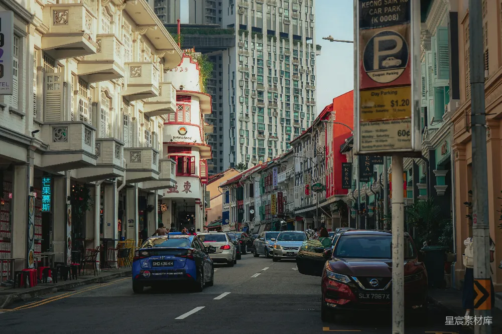 高清摄影 新加坡 街头 建筑 城市生活 日常生活 新加坡街头的宁静与繁华