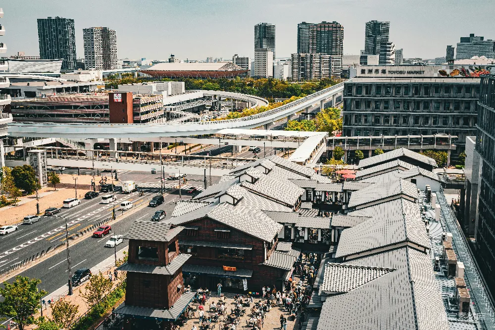 高清摄影 东京 丰洲市场 都市景观 日本 现代与传统 东京丰洲市场全景