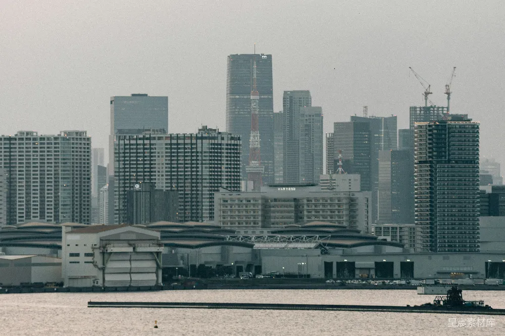 高清摄影 东京 都市景观 天际线 建筑 都市 东京塔与都市天际线