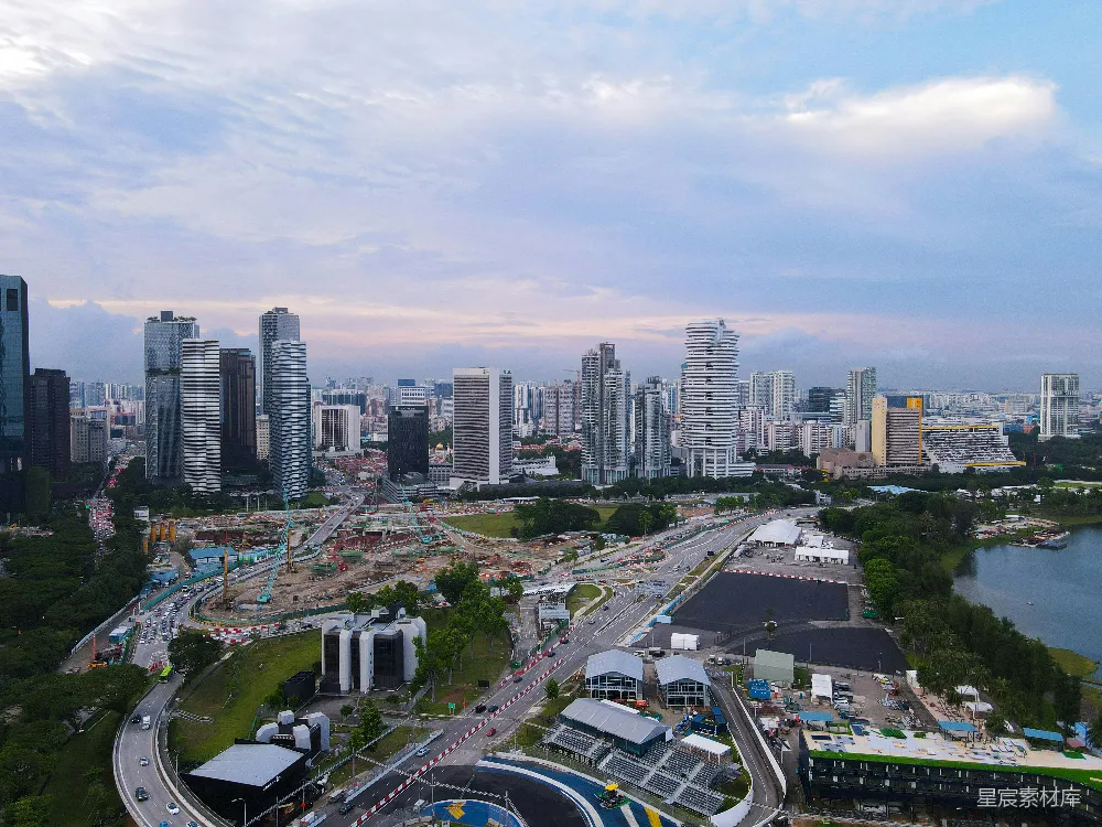 高清摄影 新加坡 城市 建筑 天际线 城市规划 新加坡城市全景