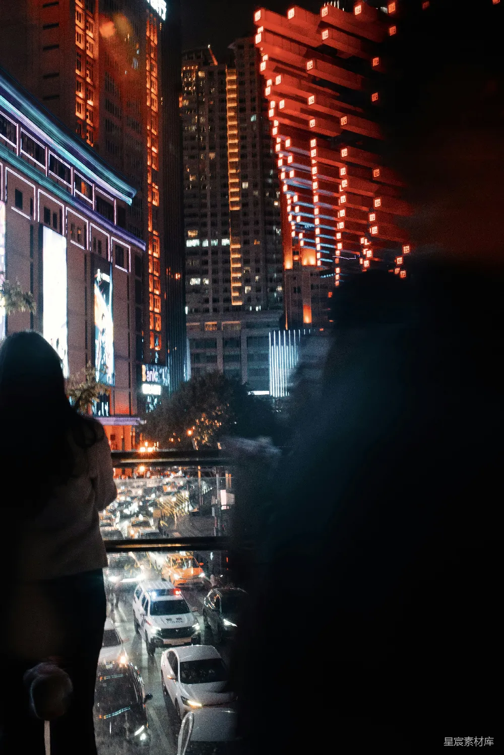 高清摄影 城市夜景 高楼大厦 繁忙街道 夜晚 都市生活 夜幕下的城市喧嚣