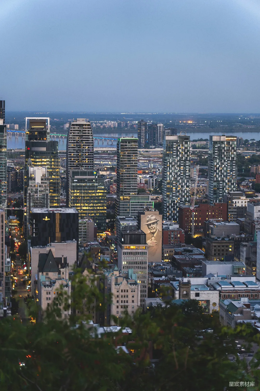 高清摄影 城市 夜景 建筑 都市 加拿大 蒙特利尔夜景