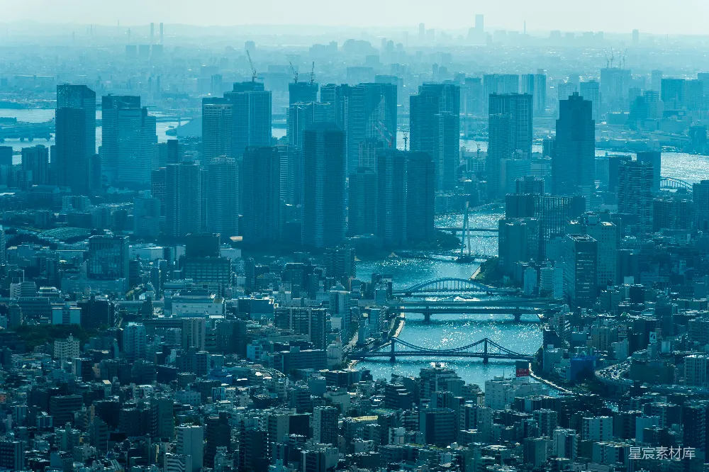 高清摄影 东京 城市 建筑 桥梁 景观 东京都市全景