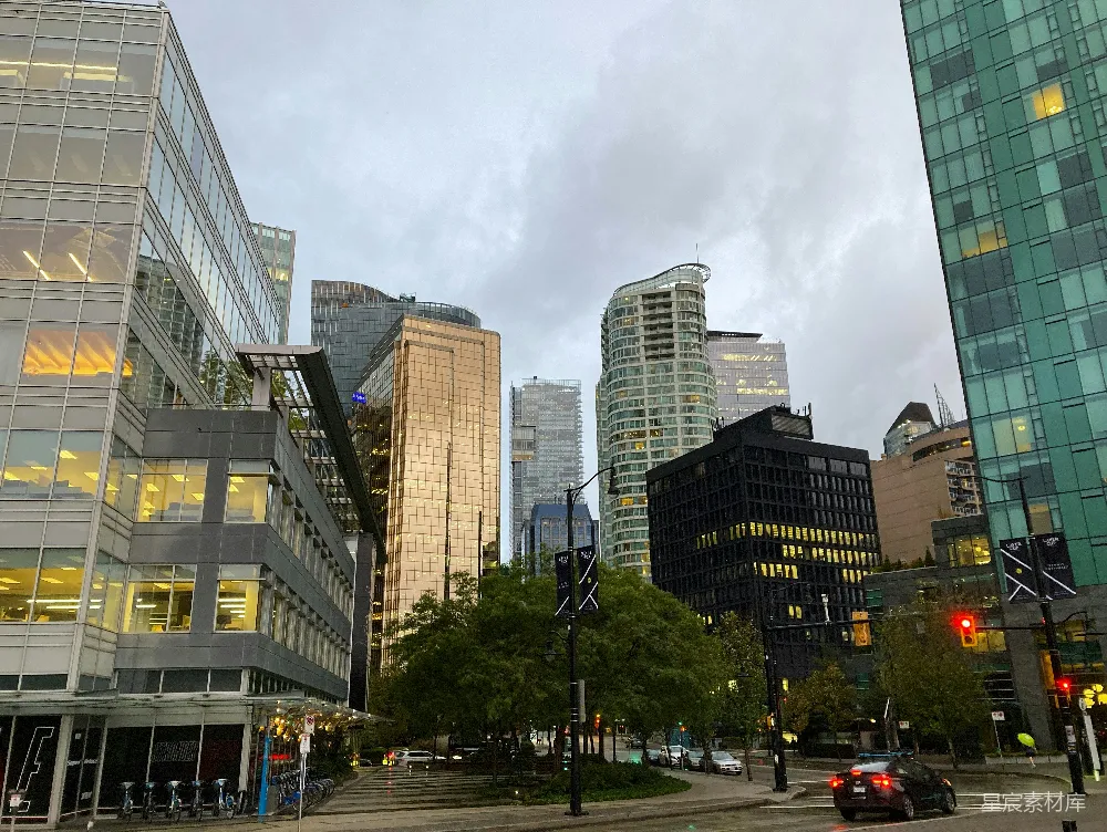 高清摄影 城市 黄昏 建筑 街道 现代 城市黄昏景色
