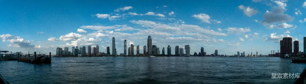 高清摄影 纽约 曼哈顿 天际线 城市景观 全景 纽约曼哈顿天际线全景