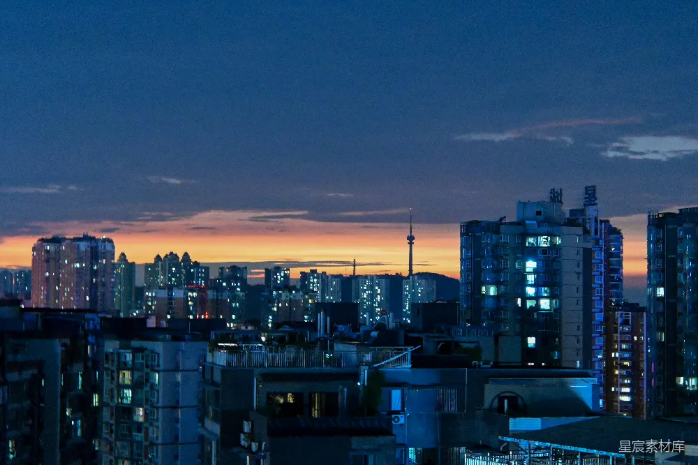 高清摄影 城市 日落 建筑 风景 都市 城市日落剪影