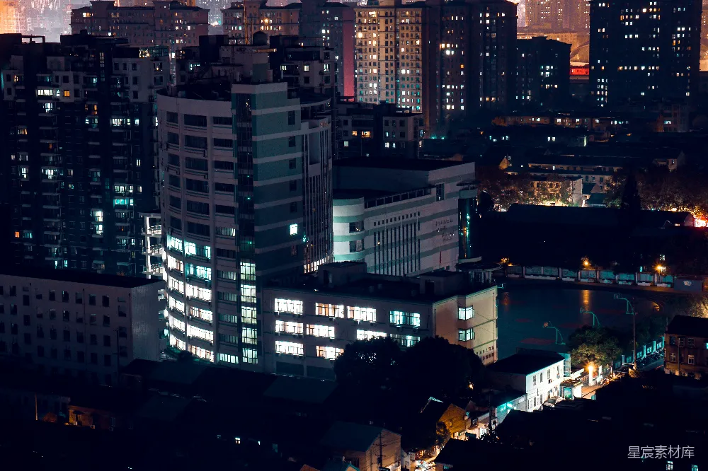 高清摄影 夜晚 城市 建筑 灯光 风景 夜晚的城市景观