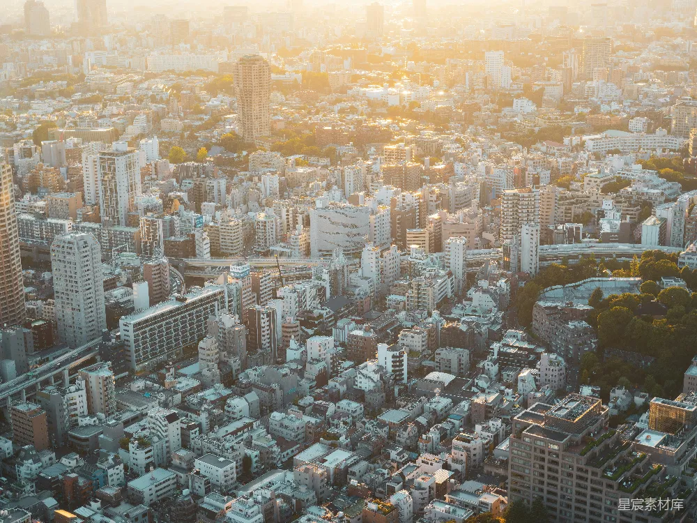 高清摄影 城市 日落 建筑 都市 东京 夕阳下的东京城市景观