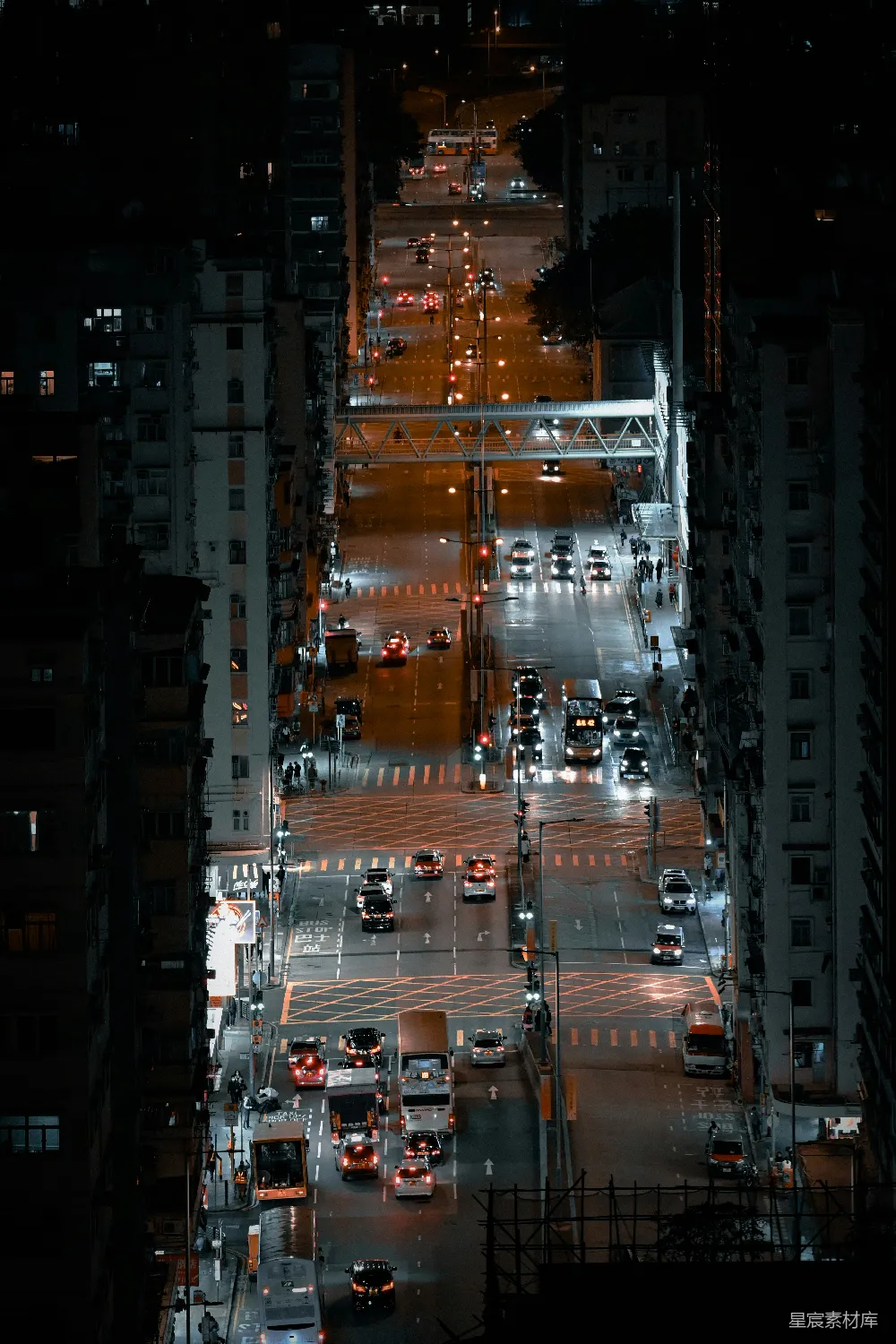 高清摄影 城市 夜晚 交通 建筑 都市 夜幕下的城市交界