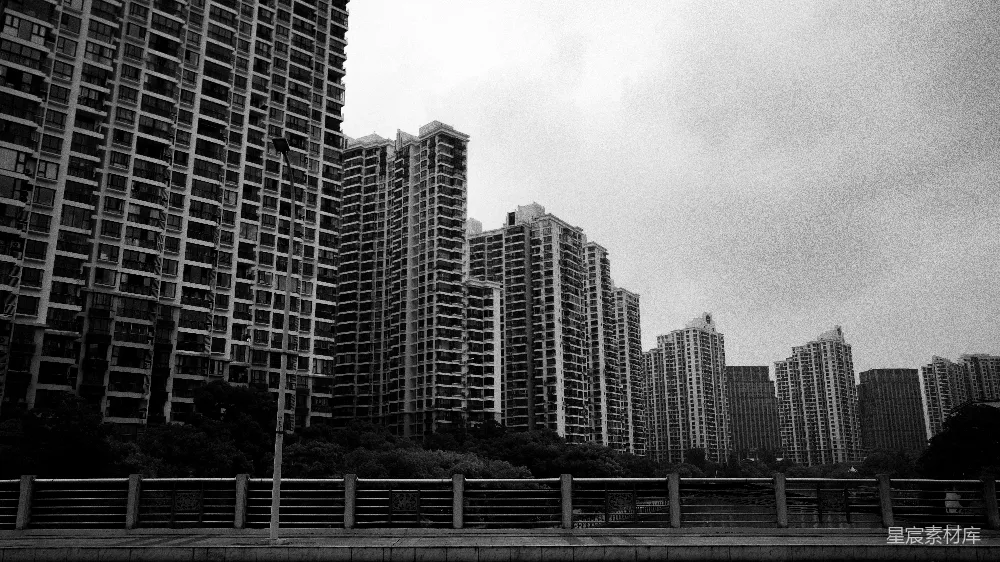 高清摄影 黑白 城市 建筑 都市 景观 黑白建筑群