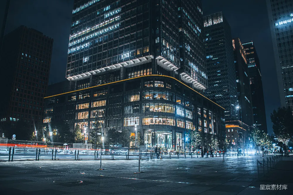 高清摄影 城市夜景 现代建筑 灯光秀 都市生活 商业中心 城市夜景：现代建筑的灯光秀