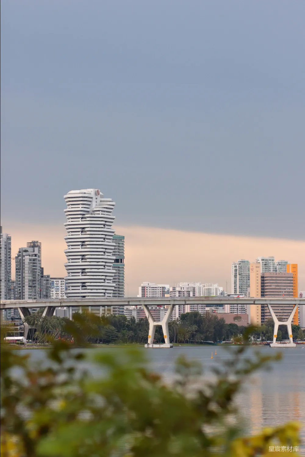 高清摄影 新加坡 城市 天际线 现代建筑 桥梁 新加坡城市天际线