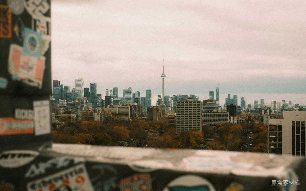高清摄影 城市 天际线 秋季 建筑 风景 城市天际线的秋日风景
