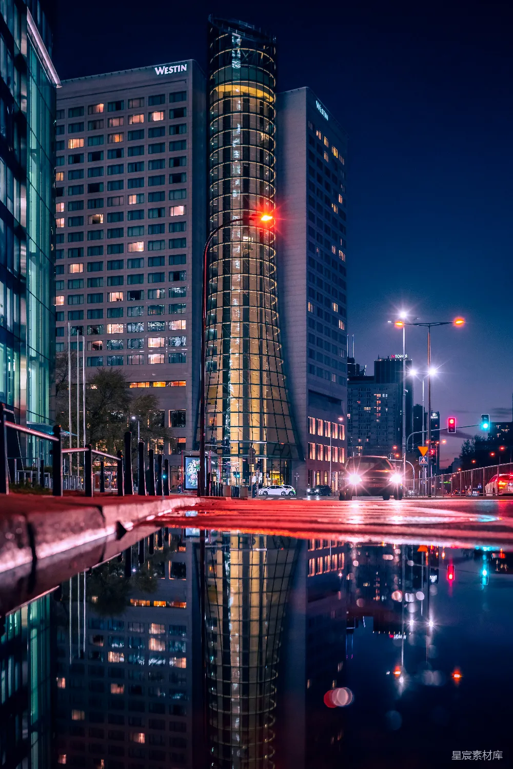 高清摄影 城市 夜景 倒影 现代建筑 城市风光 城市夜景与建筑倒影