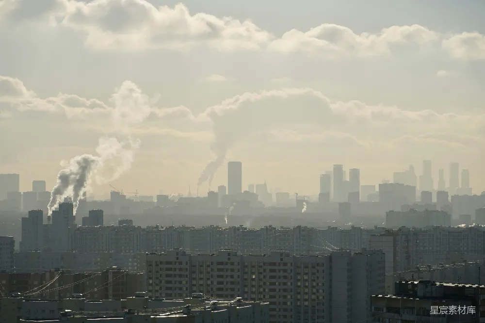 高清摄影 城市 工业 环境污染 城市天际线 大气污染 工业烟雾笼罩的城市景观