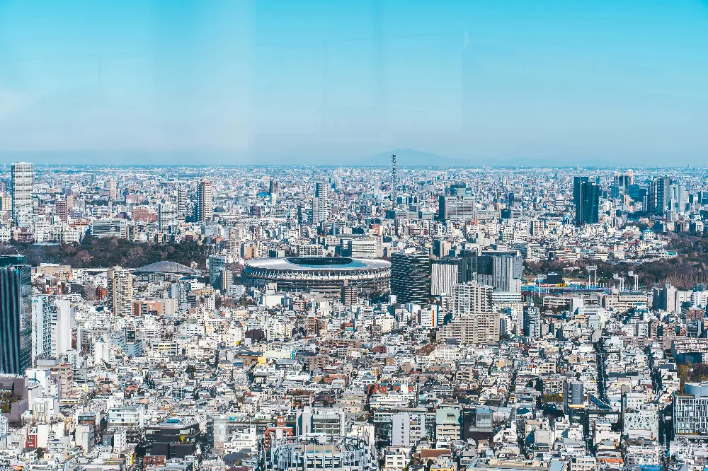 高清摄影 东京 城市景观 日落 建筑 天际线 东京俯瞰图