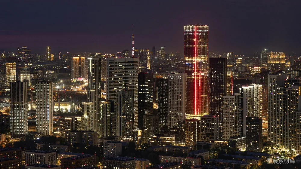 高清摄影 城市夜景 高楼大厦 现代建筑 都市风光 夜间景观 灯火辉煌的城市夜景
